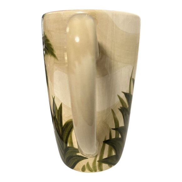Tabletops Lifestyles Kona Handcrafted Palm Tree Ceramic Mug 16 oz Tropical - Picture 2 of 5